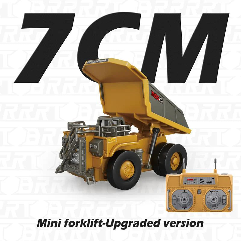 1/64 Mini RC Construction Trucks Set with Lights, Sounds & Full Detail