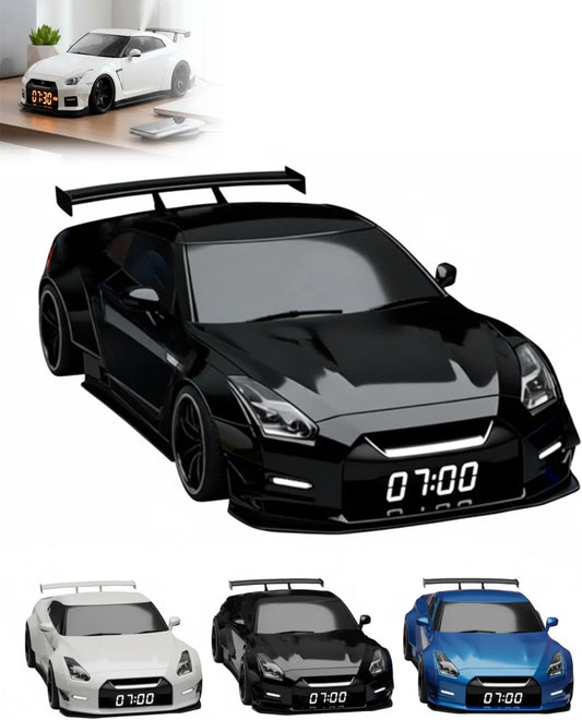 Hypercar Alarm Clock with Realistic Engine Sound, LED Display & Cool Mist Exhaust Flame Effect