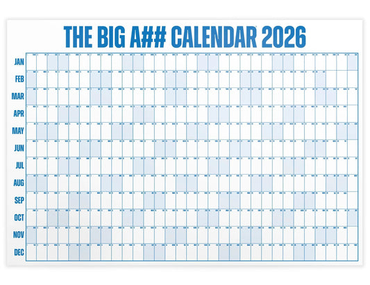 The Big Bright Calendar 2026 📅 - Design Your Amazing 2026! ✨ - 365-Day Year-at-a-Glance Wall Calendar with Dry-Erase Material ✏️ & Custom Labels 🏷️